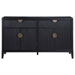 Pemberly Row 64 Inch Sideboard Buffet Console 2 Drawers 2 Cabinets Black