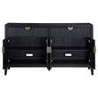Pemberly Row 64 Inch Sideboard Buffet Console 2 Drawers 2 Cabinets Black