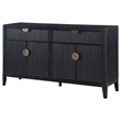 Pemberly Row 64 Inch Sideboard Buffet Console 2 Drawers 2 Cabinets Black