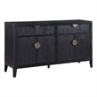 Pemberly Row 64 Inch Sideboard Buffet Console 2 Drawers 2 Cabinets Black