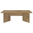 Pemberly Row 84 Inch Dining Table Rectangular Top V Shape Pedestal Base Brown