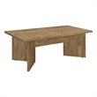Pemberly Row 84 Inch Dining Table Rectangular Top V Shape Pedestal Base Brown