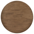 Pemberly Row 47 Inch Dining Table Round Top Interlocking Legs in Walnut Brown
