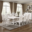 Pemberly Row 77 to 95 Inch Dining Table Extension Leaf Classic White Wood