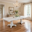 Pemberly Row 77 to 95 Inch Dining Table Extension Leaf Classic White Wood