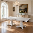 Pemberly Row 77 to 95 Inch Dining Table Extension Leaf Classic White Wood
