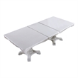 Pemberly Row 77 to 95 Inch Dining Table Extension Leaf Classic White Wood