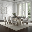 Pemberly Row 82 Inch Dining Table in Gray Black Sintered Stone Rectangular Top