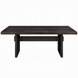 Pemberly Row 80 Inch Dining Table Wide Panel Legs Rectangular Top Black