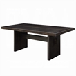 Pemberly Row 80 Inch Dining Table Wide Panel Legs Rectangular Top Black