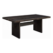 Pemberly Row 80 Inch Dining Table Wide Panel Legs Rectangular Top Black