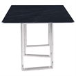 Pemberly Row 79 Inch Dining Table Metal Base Rectangular Gray Sintered Stone