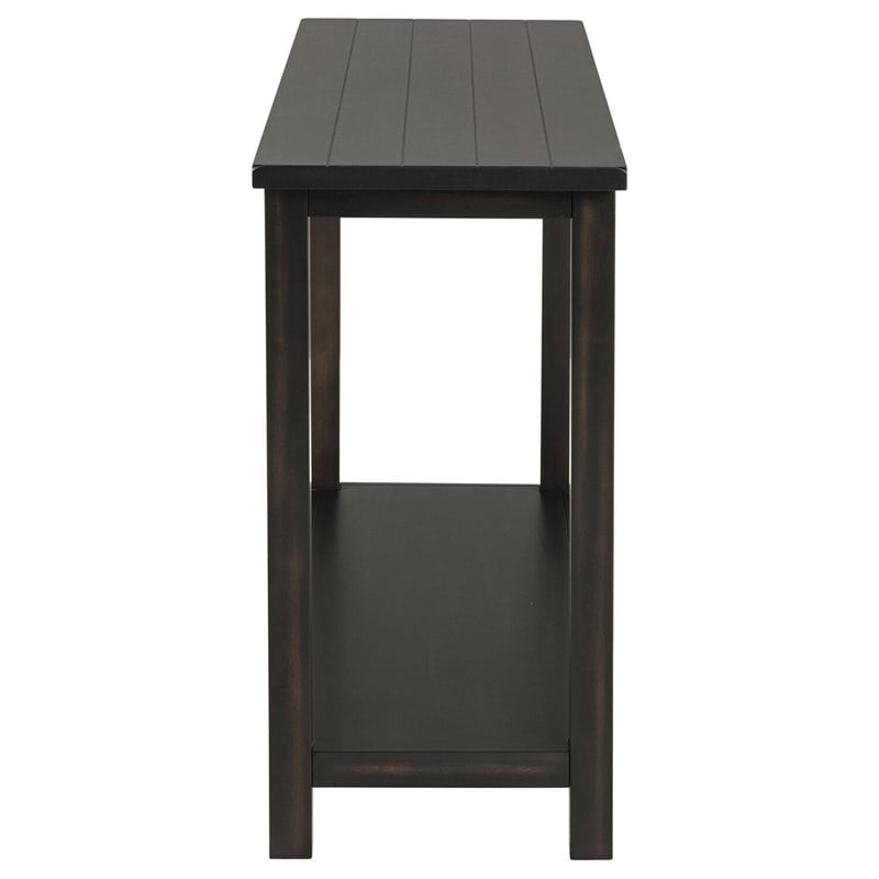 Pemberly Row 47 Inch Console Table 1 Bottom Shelf Classic Black Wood Frame