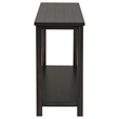 Pemberly Row 47 Inch Console Table 1 Bottom Shelf Classic Black Wood Frame