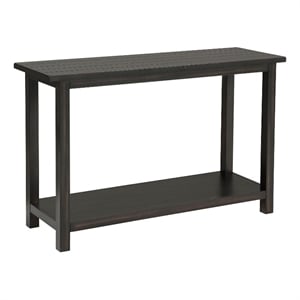 Pemberly Row 47 Inch Console Table 1 Bottom Shelf Classic Black Wood Frame