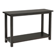 Pemberly Row 47 Inch Console Table 1 Bottom Shelf Classic Black Wood Frame