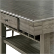 Pemberly Row 60 Inch Counter Height Table Rectangular Top in Gray Solid Wood