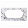 Pemberly Row 59 Inch Console Table White Marble Faux Stone Modern Design