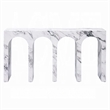 Pemberly Row 59 Inch Console Table White Marble Faux Stone Arched Design