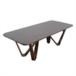 Pemberly Row 95 Inch Dining Table Rectangular in Walnut Brown Solid Rubberwood