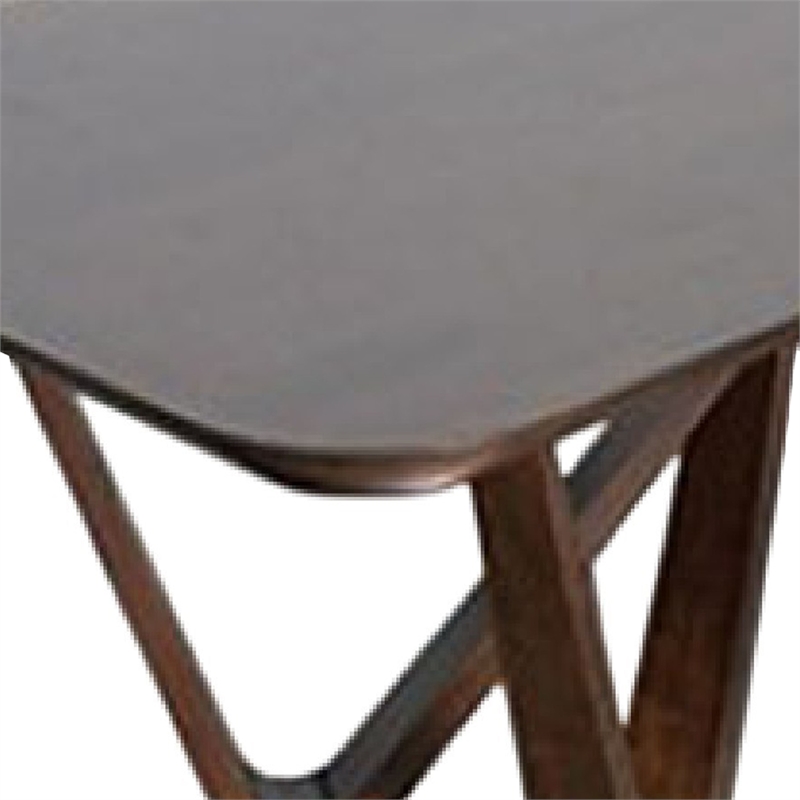 Pemberly Row 95 Inch Dining Table Rectangular in Walnut Brown Solid Rubberwood