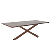 Pemberly Row 71 Inch Dining Table Triple Cut Live Edge in Walnut Brown Wood