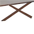Pemberly Row 71 Inch Dining Table Triple Cut Live Edge in Walnut Brown Wood