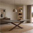 Pemberly Row 71 Inch Dining Table Triple Cut Live Edge in Walnut Brown Wood