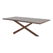 Pemberly Row 71 Inch Dining Table Triple Cut Live Edge in Walnut Brown Wood