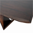 Pemberly Row 83 Inch Dining Table Diamond Profile Edges in Brown Solid Wood