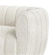 Pemberly Row 83 Inch Sofa White Boucle Vertical Channel Tufted Details