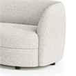Pemberly Row 64 Inch Loveseat Modern White Boucle Curved Kidney Shape