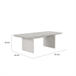 Pemberly Row 72 to 90 Inch Extendable Dining Table Glass and Light Gray Wood