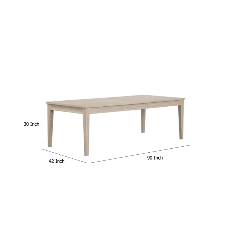 Pemberly Row 72 to 90 Inch Extendable Dining Table Farmhouse Light Oak Brown