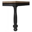 Pemberly Row 78 Inch Dining Table Farmhouse Legs Rectangular in Oak Black Wood
