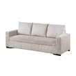 Pemberly Row 85 Inch Convertible Sofa Bed Low Profile Leg Ivory Corduroy