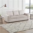 Pemberly Row 85 Inch Convertible Sofa Bed Low Profile Leg Ivory Corduroy