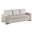 Pemberly Row 85 Inch Convertible Sofa Bed Low Profile Leg Ivory Corduroy