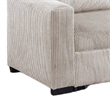 Pemberly Row 85 Inch Convertible Sofa Bed Low Profile Leg Ivory Corduroy