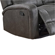 Pemberly Row 78 Inch Manual Recliner Sofa in Smoke Gray Faux Leather Wood