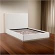 Pemberly Row King Size Bed Upholstered Panel Headboard Gold Plinth Base Ivory
