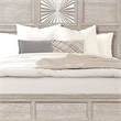 Pemberly Row Queen Bed Sunburst Pattern Recessed Panel Light Gray Wood
