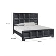 Pemberly Row King Bed Classic Recessed Panel Weathered Black Solid Wood