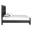 Pemberly Row King Bed Classic Recessed Panel Weathered Black Solid Wood