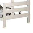 Pemberly Row Twin Full Bunk Bed with Ladder Brazilian Pine White Solid Wood