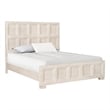 Pemberly Row Queen Size Bed Modern Classic Recessed Panels Beige Solid Wood