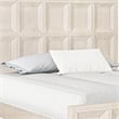 Pemberly Row Queen Size Bed Modern Classic Recessed Panels Beige Solid Wood