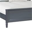 Pemberly Row King Size Bed Classic French Design Malta Blue Solid Wood Frame