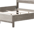 Pemberly Row Queen Size Bed Upholstered Headboard Gray Fabric Solid Wood