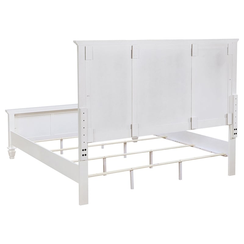 Pemberly Row King Bed Picture Frame Panel Headboard Farmhouse White Wood